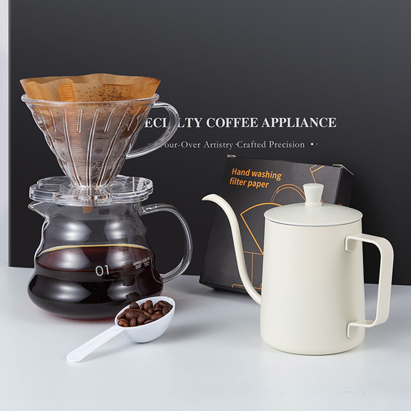 Coffee Equipment Gift - Modern Home Coffee Brewing Set Pour-over