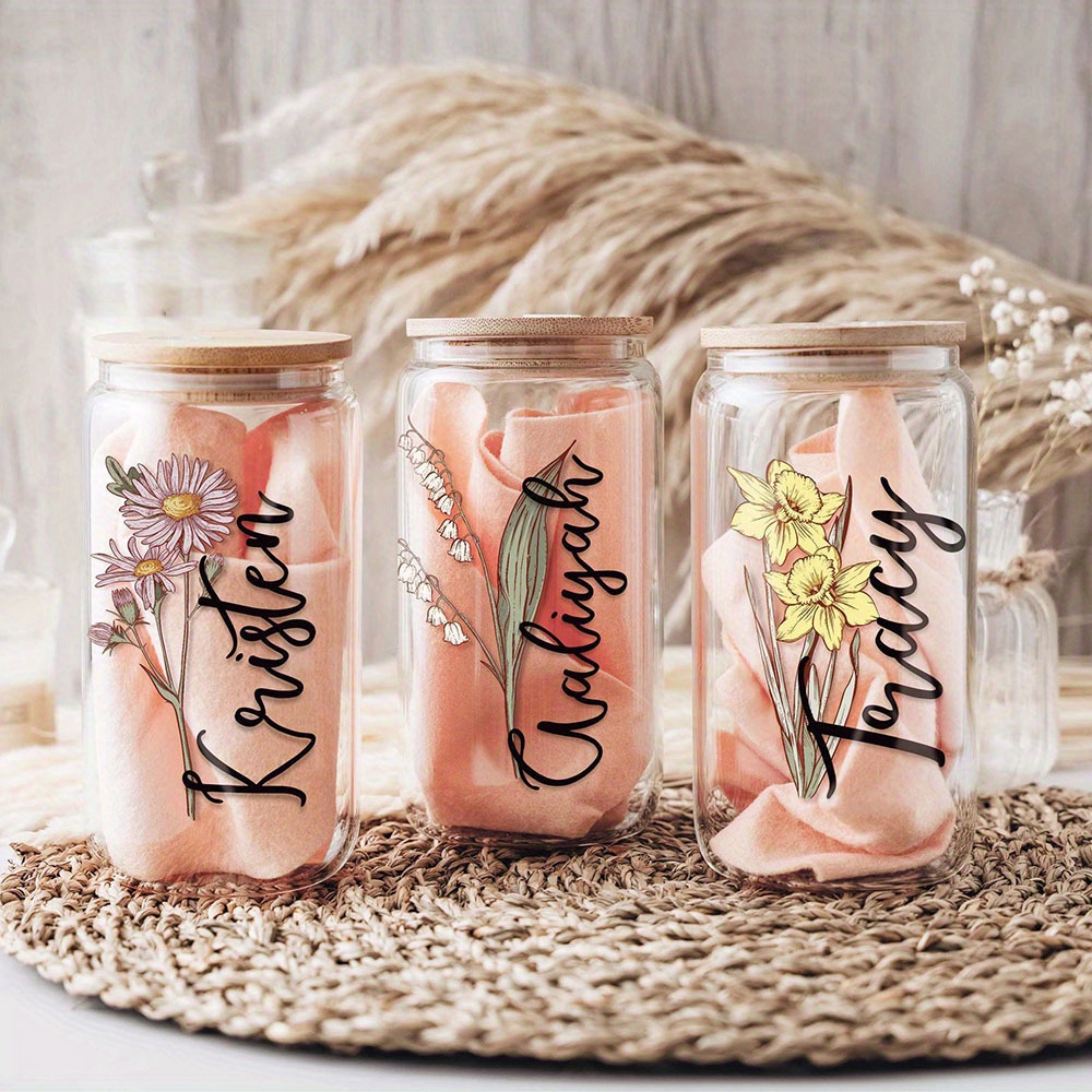 Custom Birth Flower Name Glass - đánh giá và giá Coffee Equipment Gift