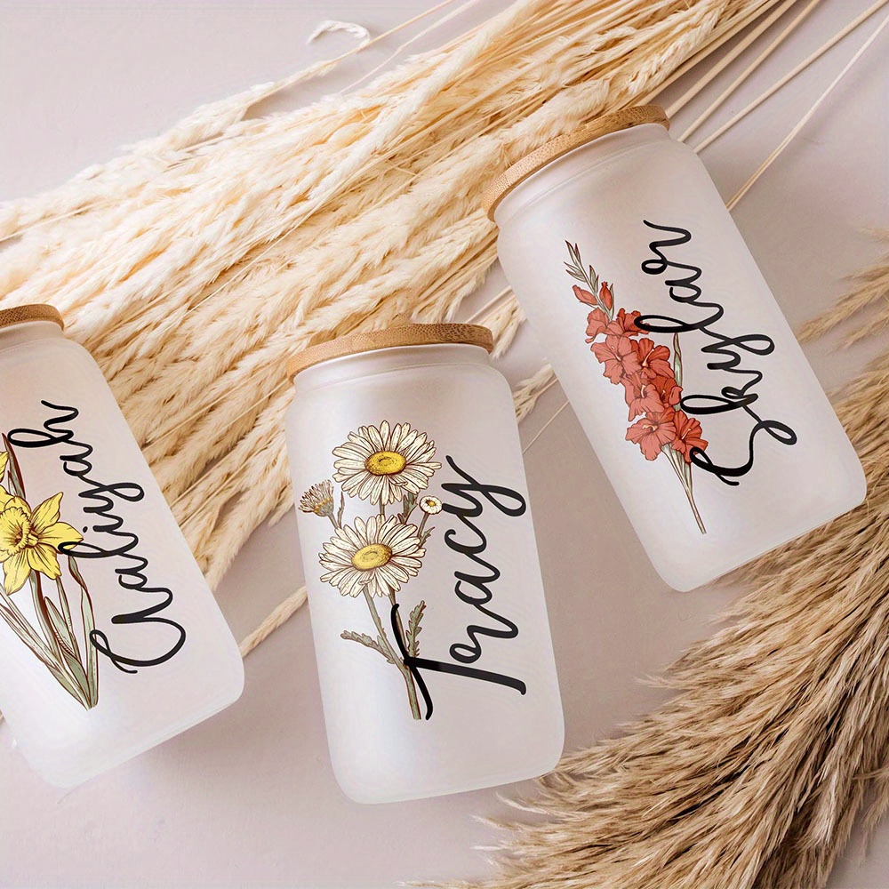 Custom Birth Flower Name Glass - đánh giá và giá Coffee Equipment Gift