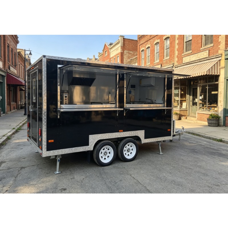 Mobile Square Food Trailer Ful - đánh giá và giá Coffee Equipment Price
